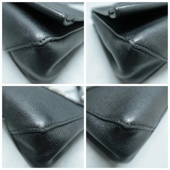 100% Authentic Louis Vuitton Lockme Black Leather Satchel 1126-112524 - Picture 5 of 11